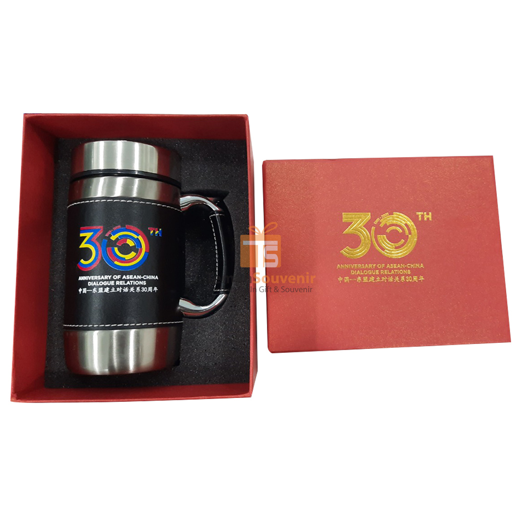 Box Giftset Mug Stainless MS 01 ANNIVESARY OF ASEAN-CHINA DIALOGUE RELATIONS